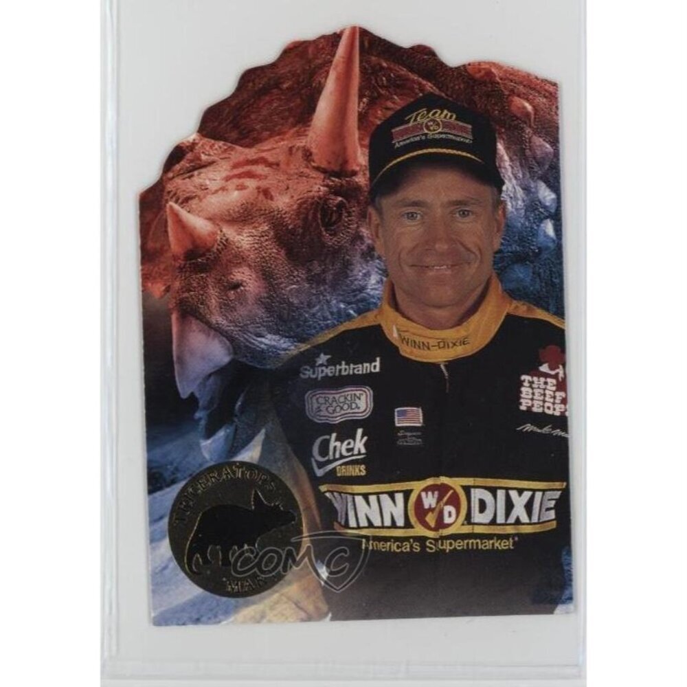 1997 Wheels Jurassic Park Triceratops Die-Cut Mark Martin #44 HOF